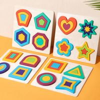 Puzzles Toddler(3-6years) Triangle Round Wood Toys main image 1