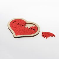 Puzzles Kids(7-16years) Toddler(3-6years) Valentine's Day Heart Shape Wood Toys main image 5