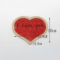 Puzzles Kids(7-16years) Toddler(3-6years) Valentine's Day Heart Shape Wood Toys main image 2