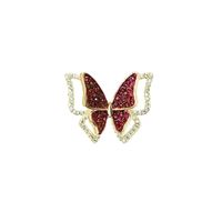 Korean Style Butterfly Copper Inlay Zircon Women's Brooches main image 5