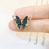 Korean Style Butterfly Copper Inlay Zircon Women's Brooches main image 4