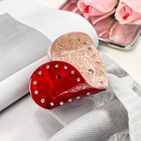 Mujeres Estilo Ig Labios Forma De Corazón Arílico Hojas De Acetato Embutido Diamantes De Imitación Perla Garras De Pelo sku image 2