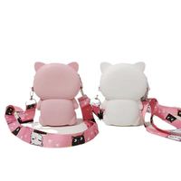 Women's Medium Silica Gel Cat Cute Square Zipper Jelly Bag main image 2