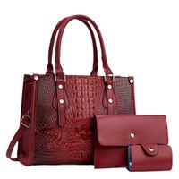 Women's Large Pu Leather Solid Color Classic Style Square Zipper Handbag main image 7