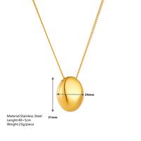 Acero Titanio Chapados en oro de 18k Elegante Enchapado Color Sólido Collar Colgante main image 2