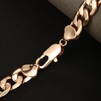 Hip-hop Xuping Solid Color Copper Alloy Plating 18k Gold Plated Men's Necklace main image 3