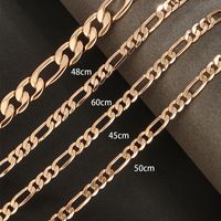 Hip-hop Xuping Solid Color Copper Alloy Plating 18k Gold Plated Men's Necklace main image 1