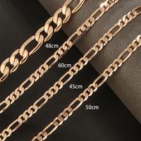 Hip-hop Xuping Solid Color Copper Alloy Plating 18k Gold Plated Men's Necklace main image 11