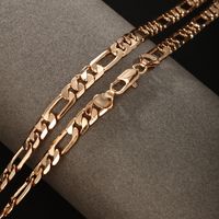 Hip-hop Xuping Solid Color Copper Alloy Plating 18k Gold Plated Men's Necklace main image 5