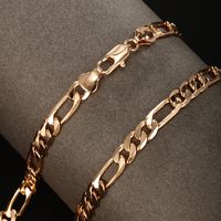 Hip-hop Xuping Solid Color Copper Alloy Plating 18k Gold Plated Men's Necklace main image 8