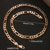 Hip-hop Xuping Solid Color Copper Alloy Plating 18k Gold Plated Men's Necklace sku image 2