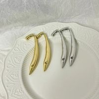 1 Pair Exaggerated French Style Solid Color Plating Alloy Gold Plated Silver Plated Drop Earrings main image 5
