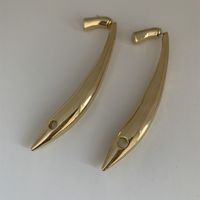 1 Pair Exaggerated French Style Solid Color Plating Alloy Gold Plated Silver Plated Drop Earrings main image 9