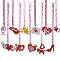 Valentine's Day Classic Style Color Block Plastic Banquet Date Hanging Ornaments main image 1