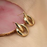 1 Pair Simple Style Solid Color Alloy Drop Earrings main image 2