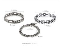 Hip-hop Retro Solid Color Stainless Steel Chain Men's Bracelets main image 2