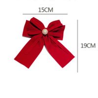 Women's Ig Style Bow Knot Cloth Inlay Artificial Pearls Hair Clip main image 2