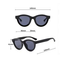 Streetwear Solid Color Ac Oval Frame Full Frame Women's Sunglasses main image 2
