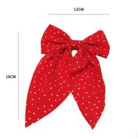 Women's Simple Style Polka Dots Bow Knot Cloth Hair Clip main image 2