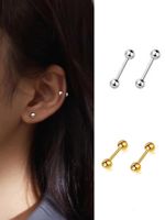 4 Pieces Simple Style Solid Color Stainless Steel Ear Studs main image 1