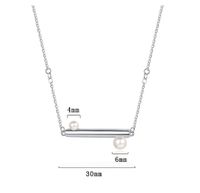 Simple Style Geometric Sterling Silver Plating Inlay Shell White Gold Plated Necklace main image 2