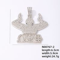 Hip-hop Gesture Stainless Steel Alloy Plating Inlay Rhinestones White Gold Plated Gold Plated Charms Jewelry Accessories sku image 4