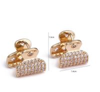 1 Pair Ig Style Solid Color Plating Inlay Copper Zircon 18k Gold Plated Ear Cuffs main image 2