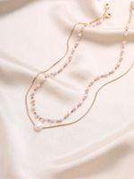 Preppy Style Solid Color Copper Layered Necklaces main image 6