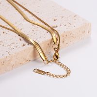 304 Stainless Steel Simple Style Plating Inlay Rectangle Zircon Pendant Necklace main image 6