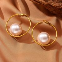 Casual Geometric Stainless Steel Artificial Pearl Plating Artificial Pearls 18K Gold Plated Unisex Choker main image 9