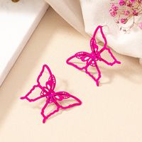 1 Pair Simple Style Butterfly Stoving Varnish Iron Ear Studs main image 4