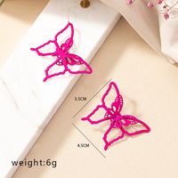 1 Pair Simple Style Butterfly Stoving Varnish Iron Ear Studs main image 2