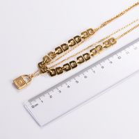 304 Stainless Steel Casual Lock Layered Necklaces main image 5