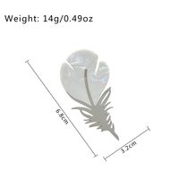 Elegant Feather Alloy Plating Women's Brooches 1 Piece main image 2