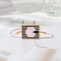 Estilo Simple Viajar Diariamente Forma De Corazón Flecha Vidrio Hecho A Mano Mujeres Pulsera sku image 1