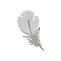 Elegant Feather Alloy Plating Women's Brooches 1 Piece sku image 1