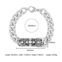 Hip-hop Streetwear Printing Stainless Steel Bracelets main image 4