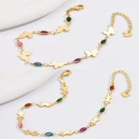 Simple Style Butterfly Copper Plating 18k Gold Plated Women's Anklet main image 1