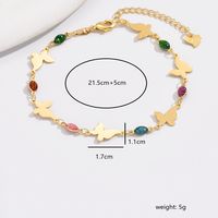 Simple Style Butterfly Copper Plating 18k Gold Plated Women's Anklet sku image 1