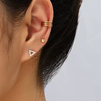 3 Pieces Simple Style Solid Color Copper Ear Cuffs main image 7