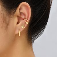 3 Pieces Simple Style Solid Color Copper Ear Cuffs main image 8