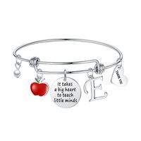 Casual Elegante Estilo Clásico Letra Forma De Corazón Acero Inoxidable 304 Brazalete Al Mayoreo sku image 10