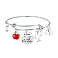 Casual Elegante Estilo Clásico Letra Forma De Corazón Acero Inoxidable 304 Brazalete Al Mayoreo sku image 11