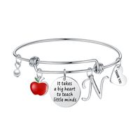 Casual Elegante Estilo Clásico Letra Forma De Corazón Acero Inoxidable 304 Brazalete Al Mayoreo sku image 19