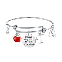 Casual Elegante Estilo Clásico Letra Forma De Corazón Acero Inoxidable 304 Brazalete Al Mayoreo sku image 1