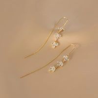 1 Pair Lady Simple Style Leaves Alloy Drop Earrings main image 3