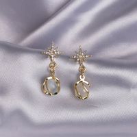 1 Pair French Style Classic Style Star Alloy Drop Earrings main image 1