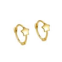 1 Paar Einfacher Stil Stern Überzug Sterling Silber Vergoldet Versilbert Ohrringe sku image 1