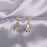 1 Pair French Style Classic Style Star Alloy Drop Earrings main image 5