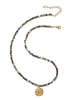 Simple Style Commute Color Block Stainless Steel Beaded Women's Necklace main image 2